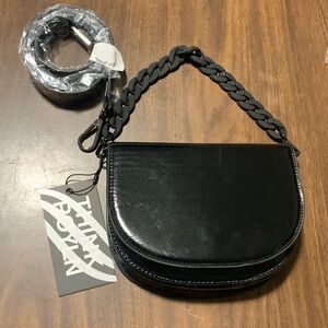 Think Royln, cute shiny black bag